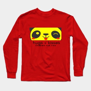 panda hugs and kisses comming for you Long Sleeve T-Shirt